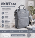 Modern Quilted Diaper Bag Backpack